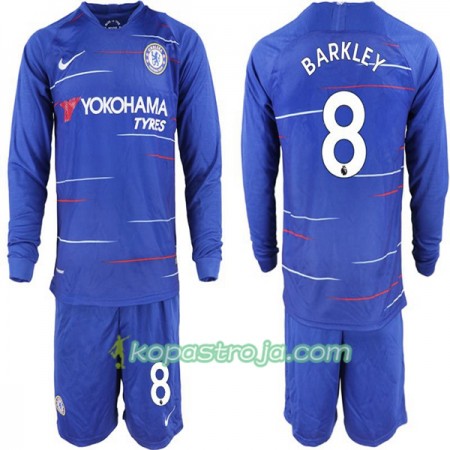 Billiga Fotbollströjor Chelsea Ross Barkley 8 Barn Hemma tröja 2018/19 Långärmad